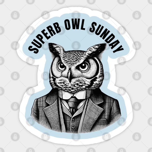 Superb Owl Sunday Sticker by Desert Owl Designs